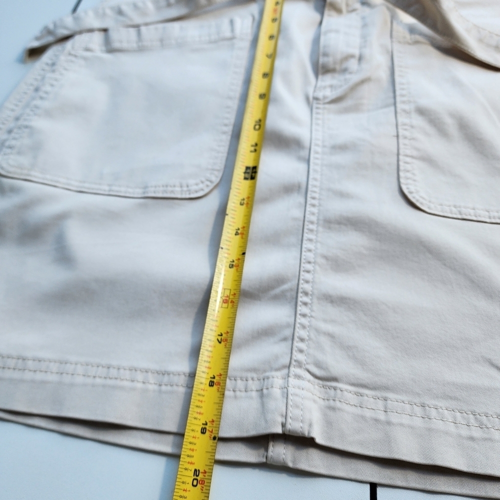 Sonoma Women Skirt High Rise 4-Pocket Clasp Zip Soft Cotton Lyocell Beige Tie 14 - Picture 4 of 9
